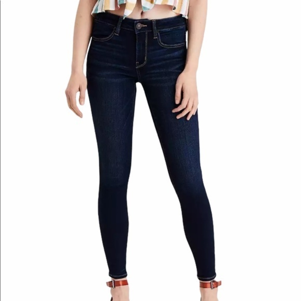 American Eagle sz 00 dark blue super skinny jeans